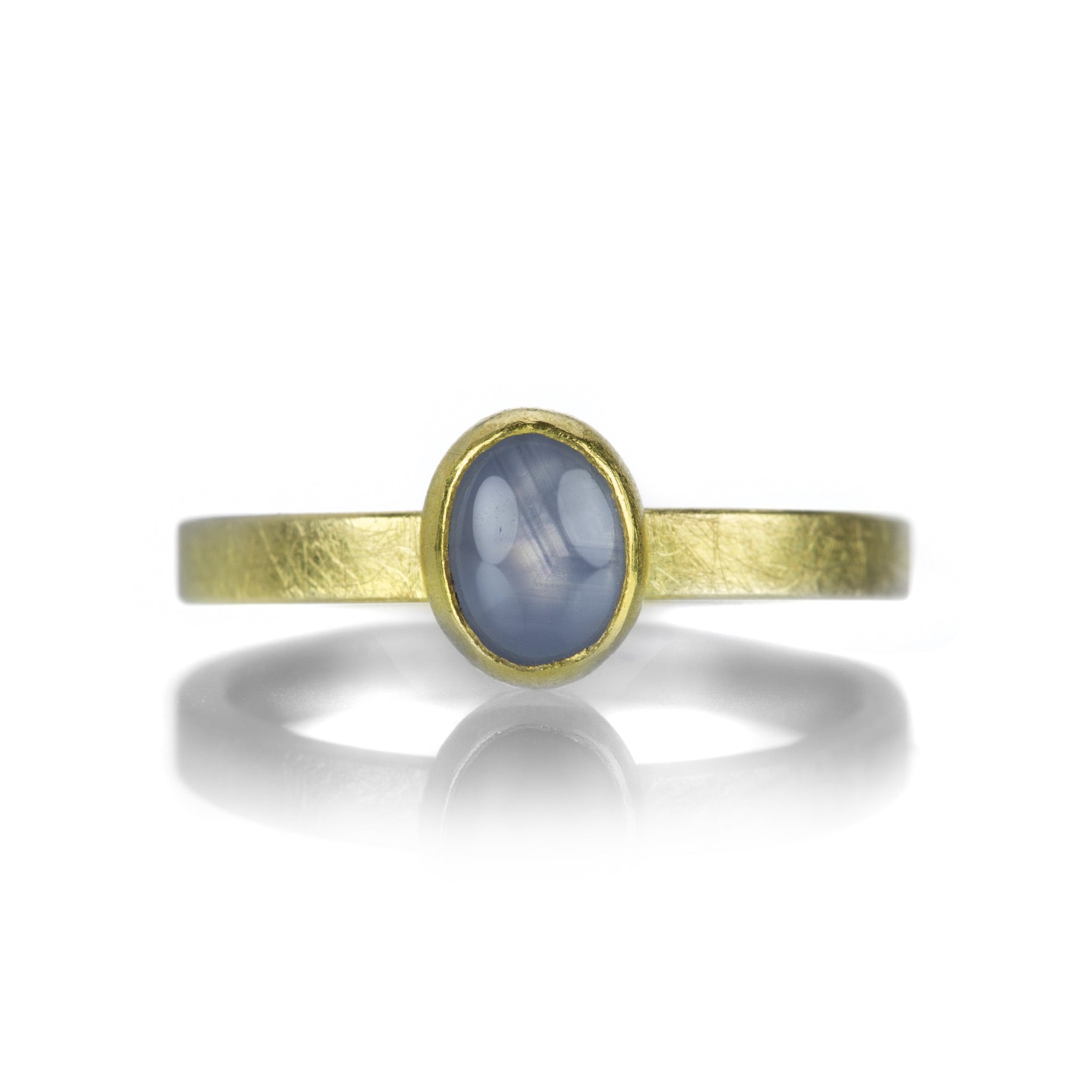 Woodland Star Sapphire Three-Stone Engagement Ring