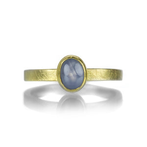 Petra Class Small Oval Blue Star Sapphire Ring | Quadrum Gallery
