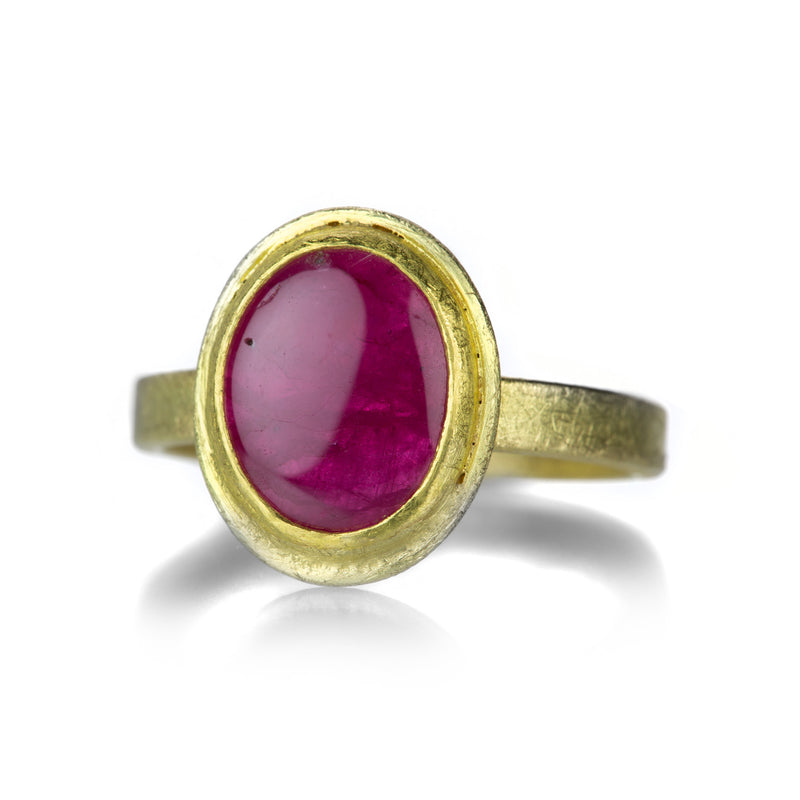 Petra Class Oval Cabochon Ruby Ring | Quadrum Gallery