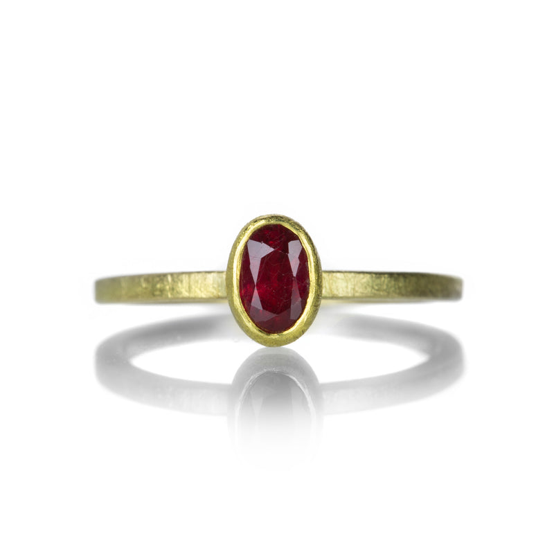 Petra Class Oval Faceted Ruby Ring | Quadrum Gallery