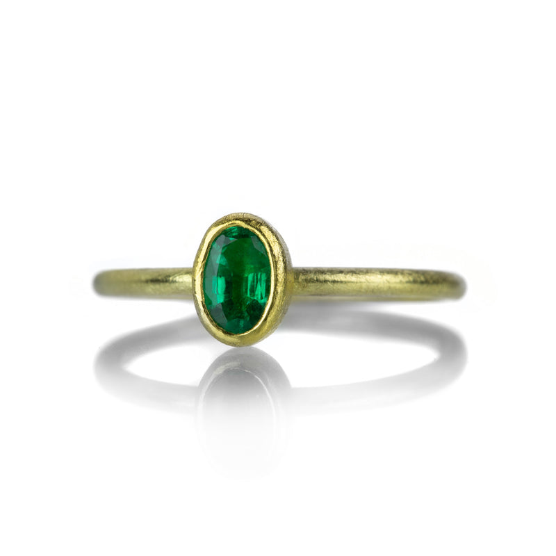 Petra Class Oval Faceted Emerald Ring | Quadrum Gallery