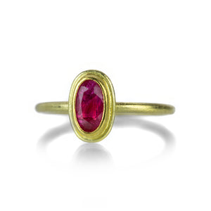 Petra Class Faceted Oval Ruby Ring | Quadrum Gallery