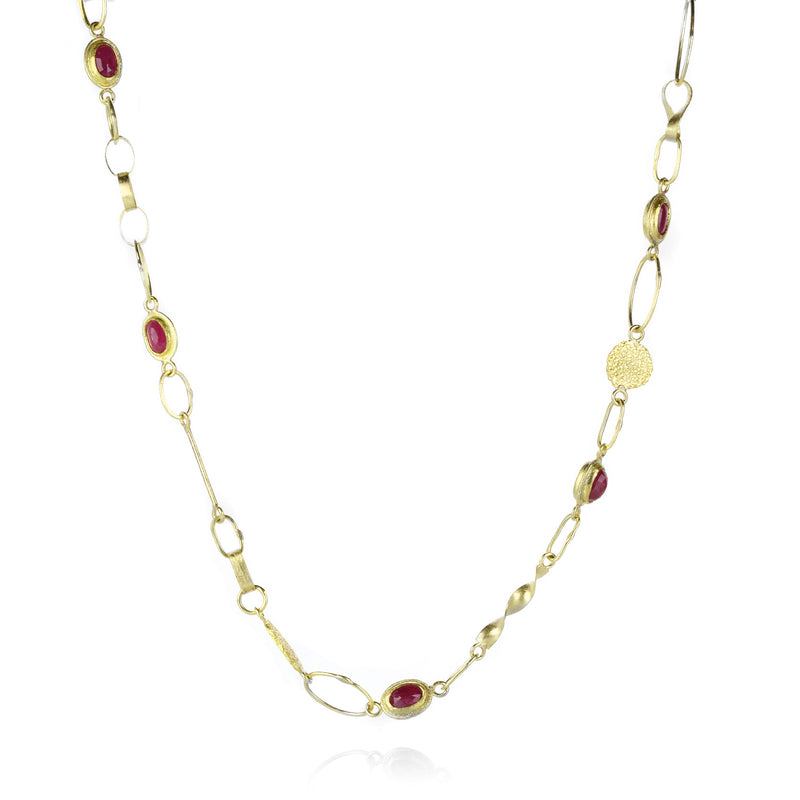 Petra Class Mixed Link Ruby Chain  | Quadrum Gallery