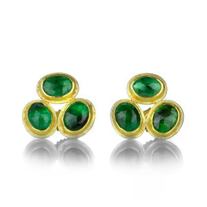 Petra Class Triple Oval Emerald Studs | Quadrum Gallery