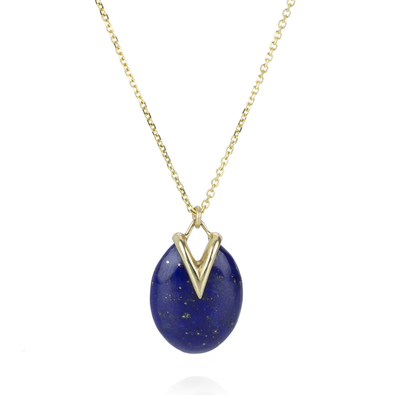Rachel Atherley Small Lapis Lily Pad Pendant Necklace | Quadrum Gallery