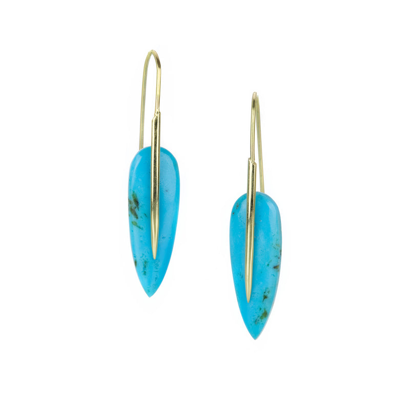 Rachel Atherley Turquoise Feather Earrings | Quadrum Gallery