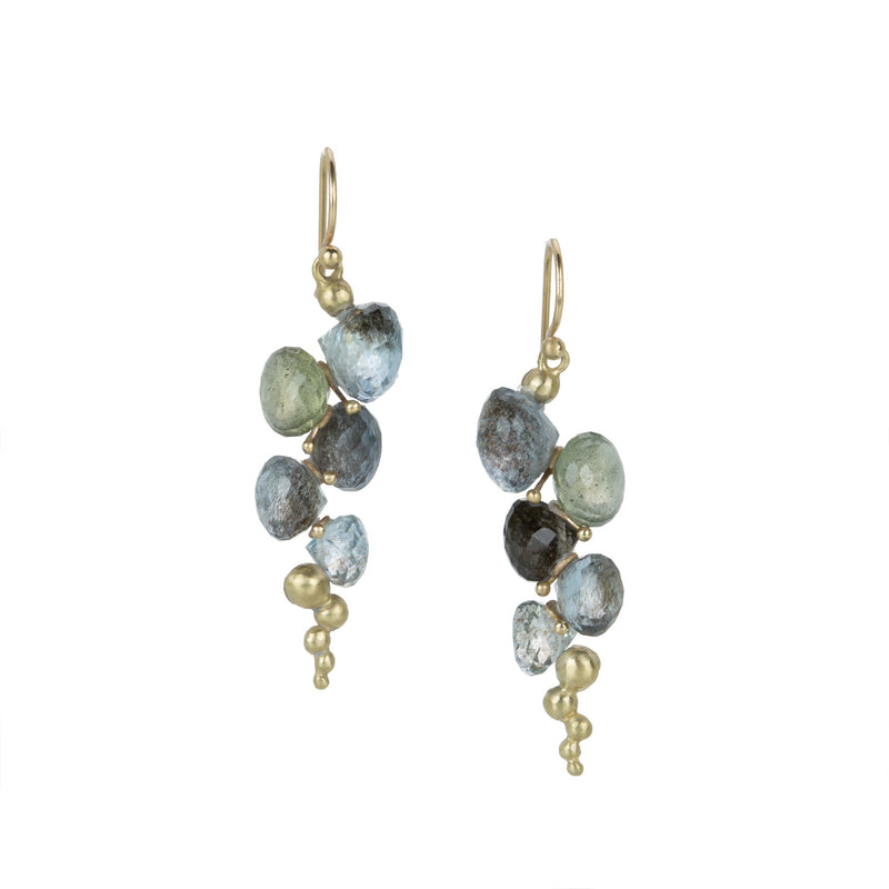 Rachel Atherley Small Moss Aquamarine Caviar Earrings | Quadrum Gallery