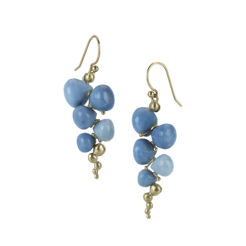 Rachel Atherley Small Peruvian Blue Opal Caviar Earrings | Quadrum Gallery