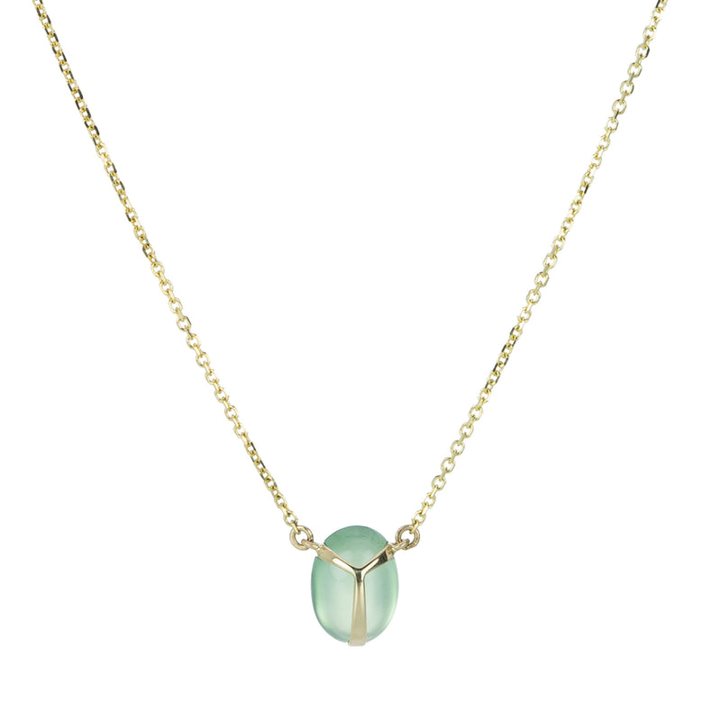 Rachel Atherley Prehnite Lucky Scarab Pendant Necklace | Quadrum Gallery