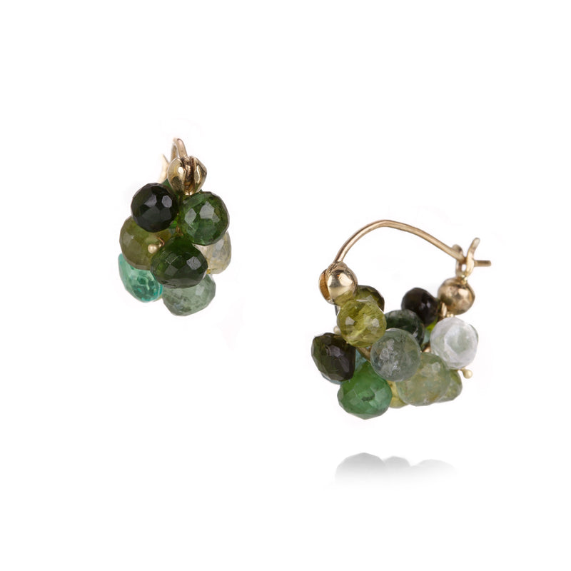 Rachel Atherley Green and Gold Cloud Huggie Earrings | Quadrum Gallery