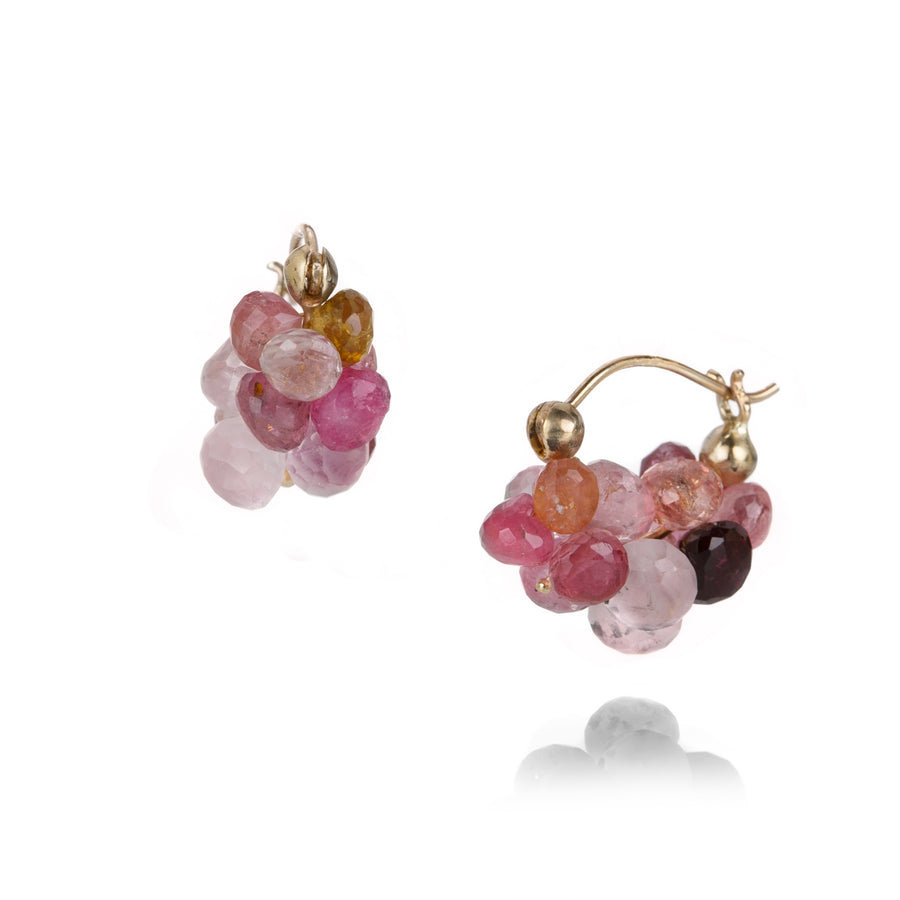 Rachel Atherley Pink Tourmaline Cloud Huggie Earrings | Quadrum Gallery