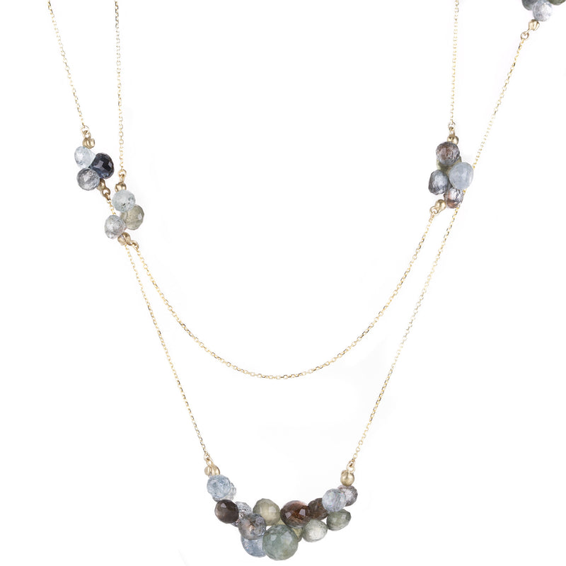 Rachel Atherley Moss Aquamarine Caviar Eternity Necklace | Quadrum Gallery