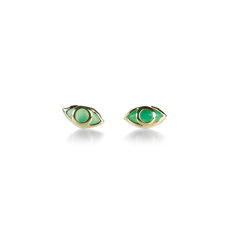 Rachel Atherley Chrysoprase Third Eye Studs | Quadrum Gallery