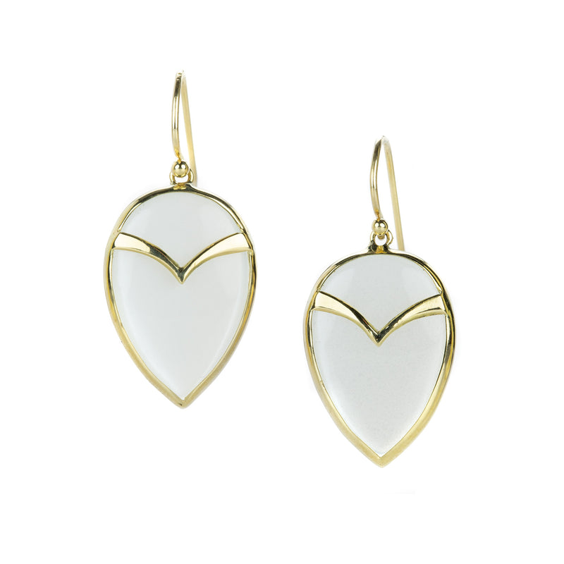 Rachel Atherley White Moonstone Owl Earrings | Quadrum Gallery