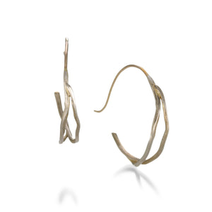 Rosanne Pugliese Silver Root Hoops | Quadrum Gallery