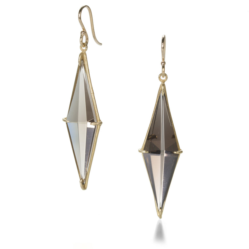 Rosanne Pugliese Smoky Topaz Long Diamond Earring | Quadrum Gallery