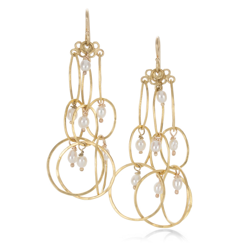 Rosanne Pugliese 22k Keshi Pearl Layered Earrings | Quadrum Gallery