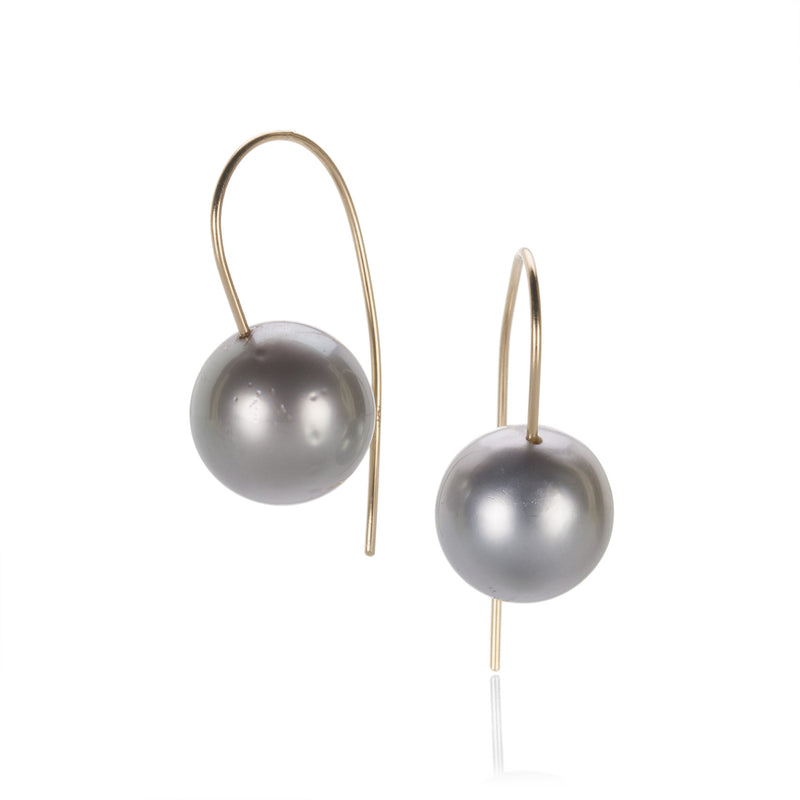Rosanne Pugliese Tahitian Gray Pearl Earrings | Quadrum Gallery
