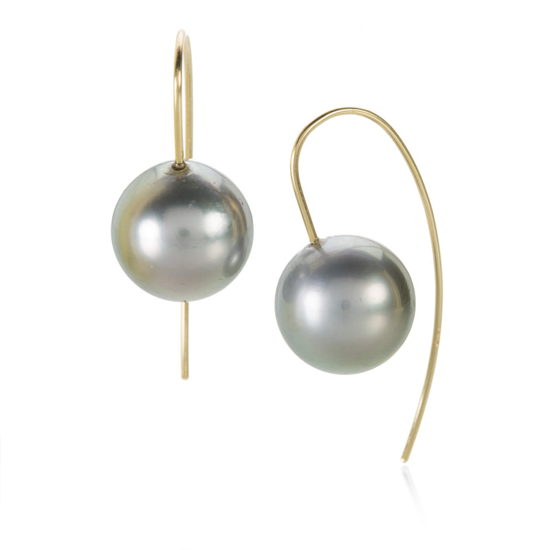 Rosanne Pugliese Gray Tahitian Pearl Earrings | Quadrum Gallery