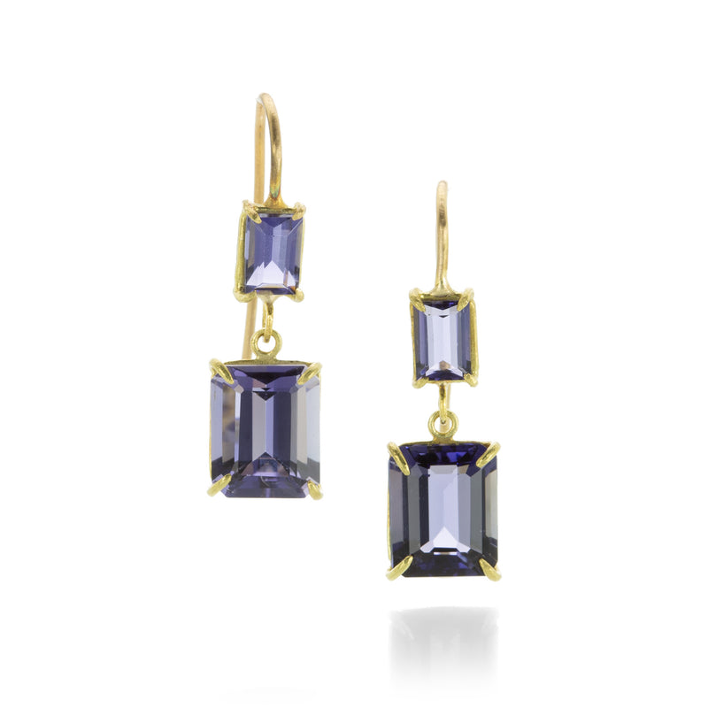 Rosanne Pugliese Double Iolite Drop Earrings | Quadrum Gallery