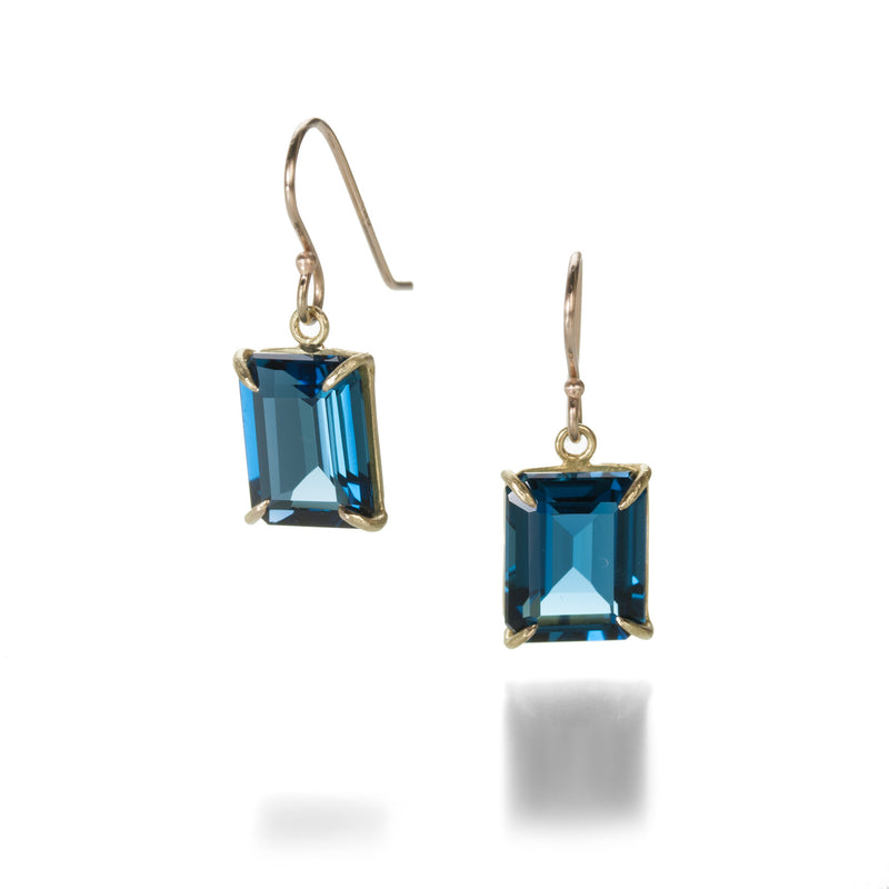 Rosanne Pugliese London Blue Topaz Emerald Cut Earrings | Quadrum Gallery
