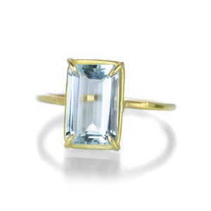 Rosanne Pugliese Emerald Cut Aquamarine Gem Ring | Quadrum Gallery