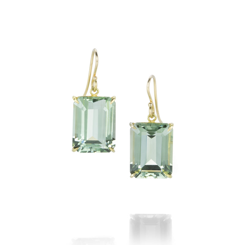Rosanne Pugliese Emerald Cut Green Amethyst Earrings | Quadrum Gallery