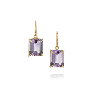 Rosanne Pugliese Emerald Cut Lavender Amethyst Earrings | Quadrum Gallery