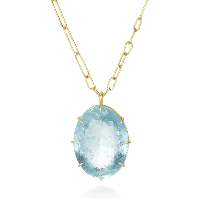 Rosanne Pugliese Oval Blue Beryl Pendant Necklace | Quadrum Gallery