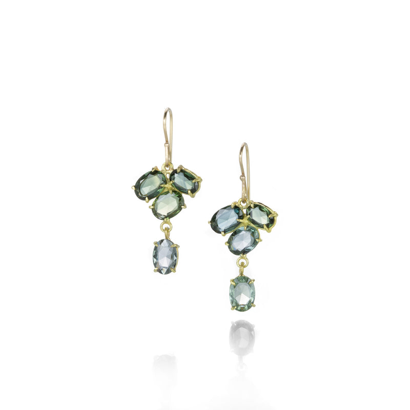 Rosanne Pugliese Green Sapphire Mini Florette Earrings | Quadrum Gallery