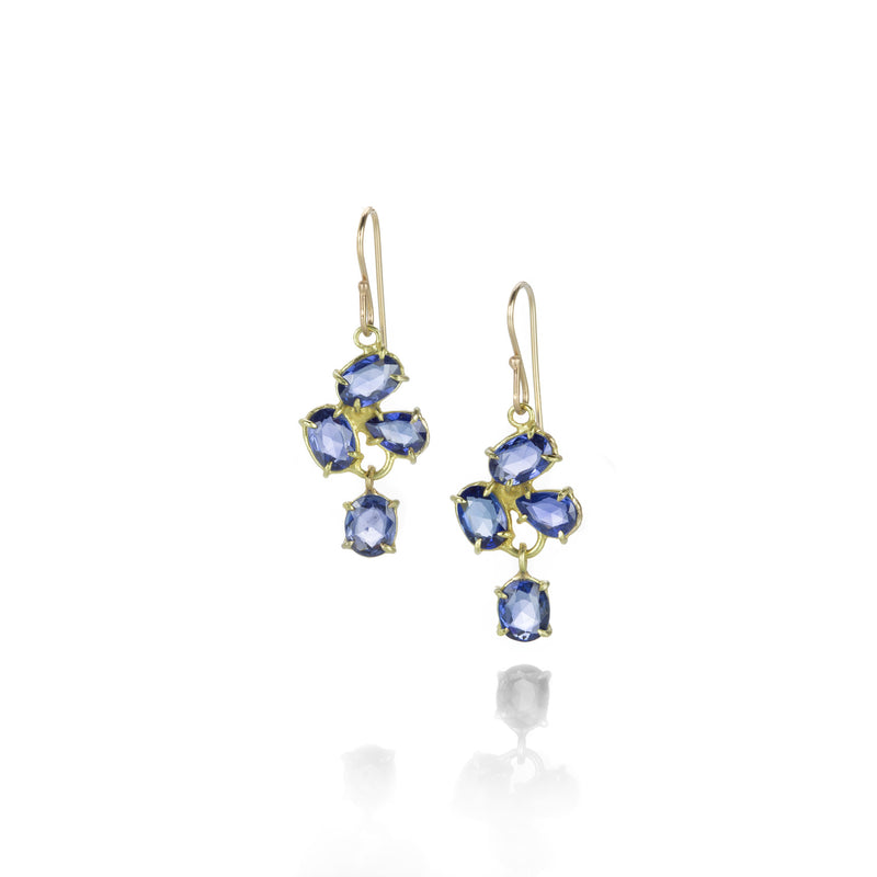 Rosanne Pugliese Blue Sapphire Mini Florette Earrings | Quadrum Gallery