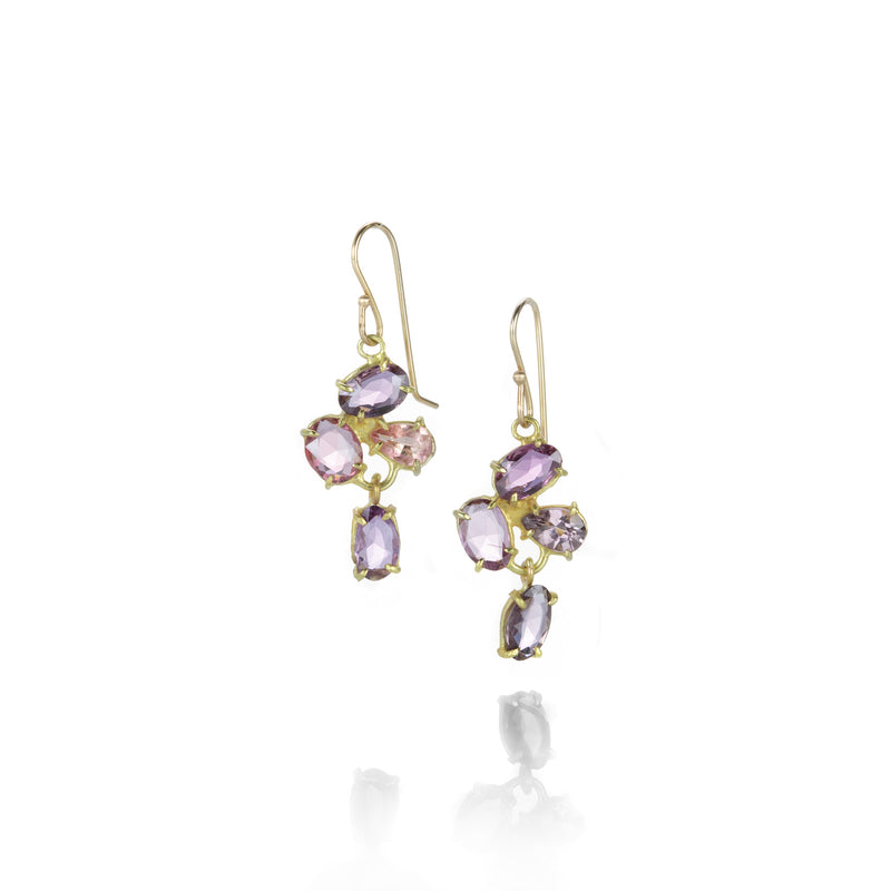 Rosanne Pugliese Pink Sapphire Mini Florette Earrings | Quadrum Gallery
