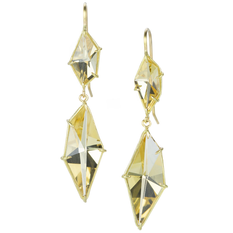 Rosanne Pugliese Double Drop Geometric Citrine Earrings | Quadrum Gallery