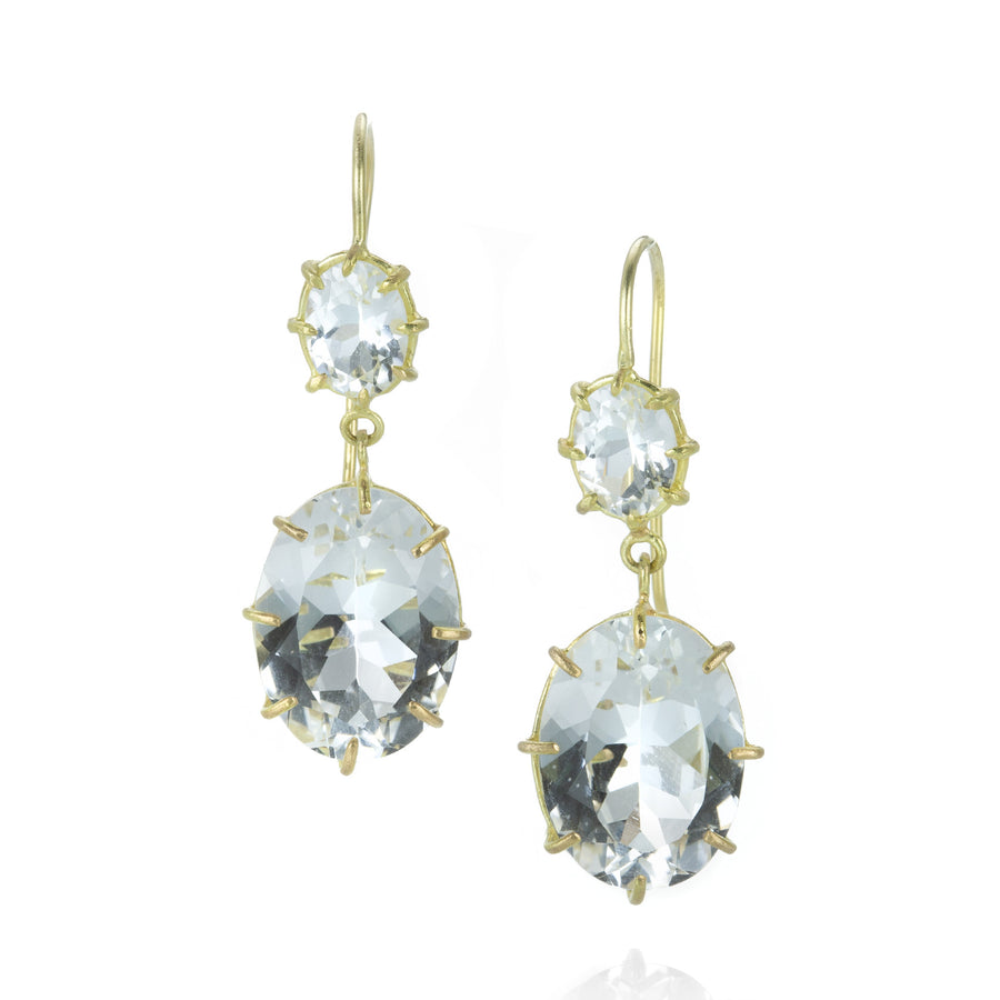 Rosanne Pugliese Double White Topaz Drop Earrings | Quadrum Gallery