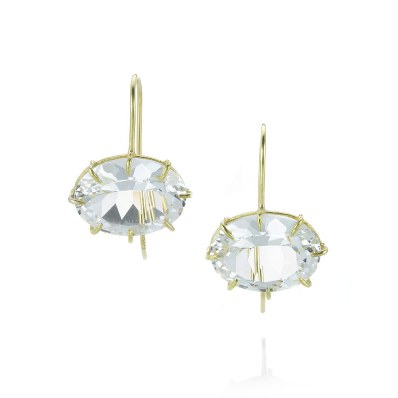 Rosanne Pugliese Large Oval White Topaz Earrings | Quadrum Gallery