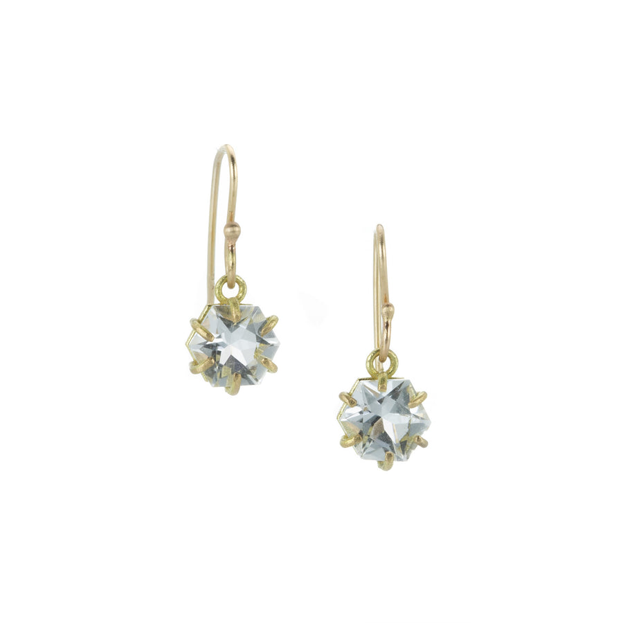 Rosanne Pugliese White Topaz Mini Geometric Drop Earrings | Quadrum Gallery