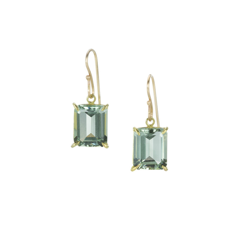 Rosanne Pugliese Small Emerald Cut Green Amethyst Drop Earrings | Quadrum Gallery