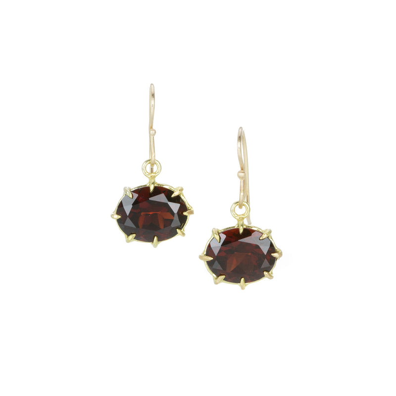 Rosanne Pugliese Oval Faceted Garnet Drop Earrings | Quadrum Gallery