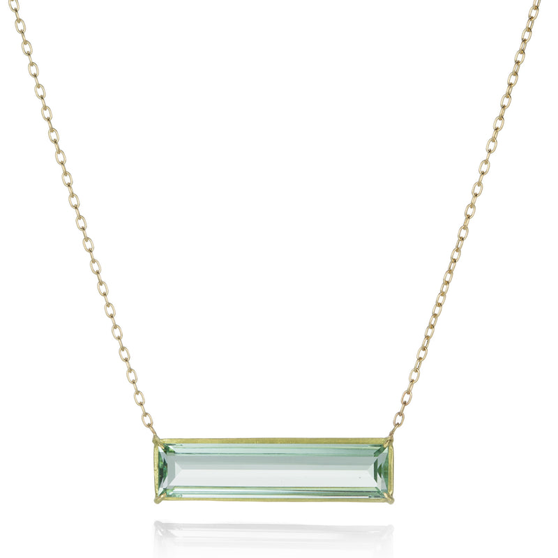 Rosanne Pugliese Green Amethyst Bar Pendant Necklace | Quadrum Gallery