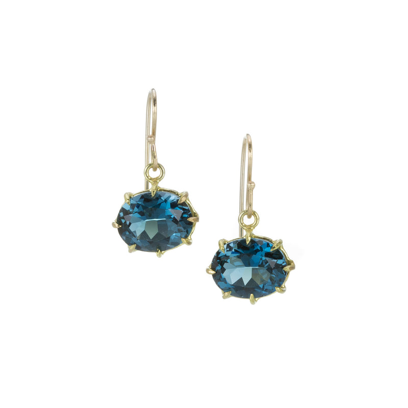 Rosanne Pugliese Oval Faceted London Blue Topaz Earrings | Quadrum Gallery