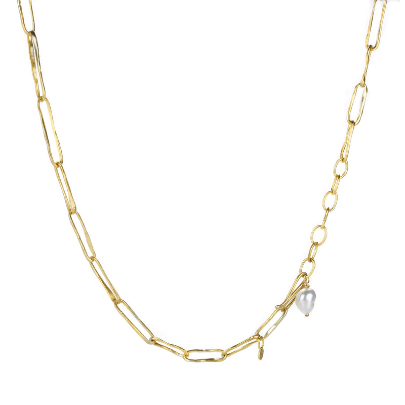 Rosanne Pugliese Heavy Box Link Chain with Keshi Pearls | Quadrum Gallery