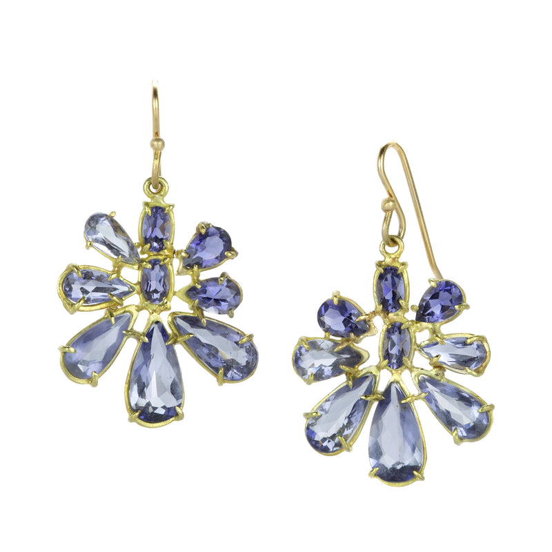 Rosanne Pugliese Iolite Flower Cluster Drop Earrings  | Quadrum Gallery