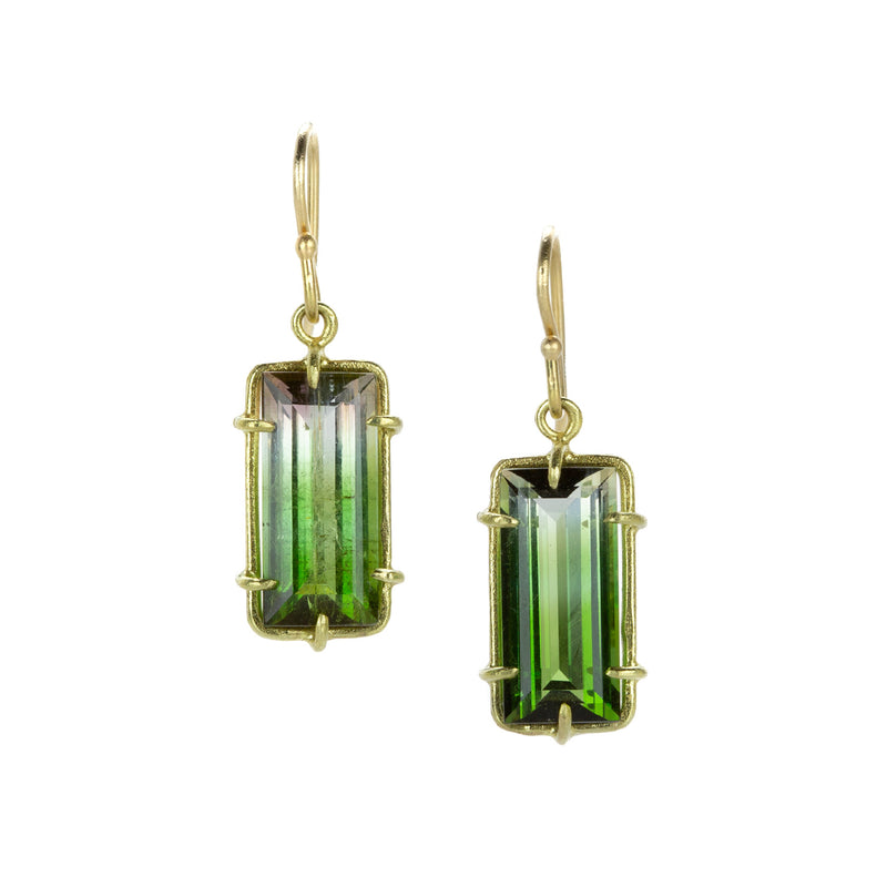 Rosanne Pugliese Bi-Color Green Tourmaline Earrings  | Quadrum Gallery