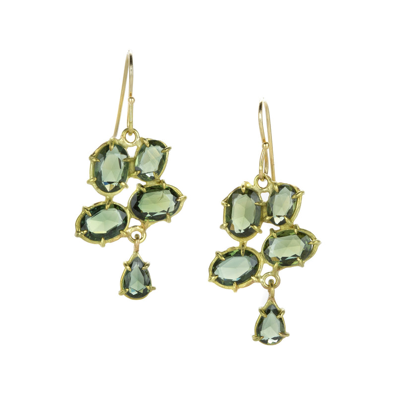 Rosanne Pugliese Green Sapphire Florette Earrings | Quadrum Gallery