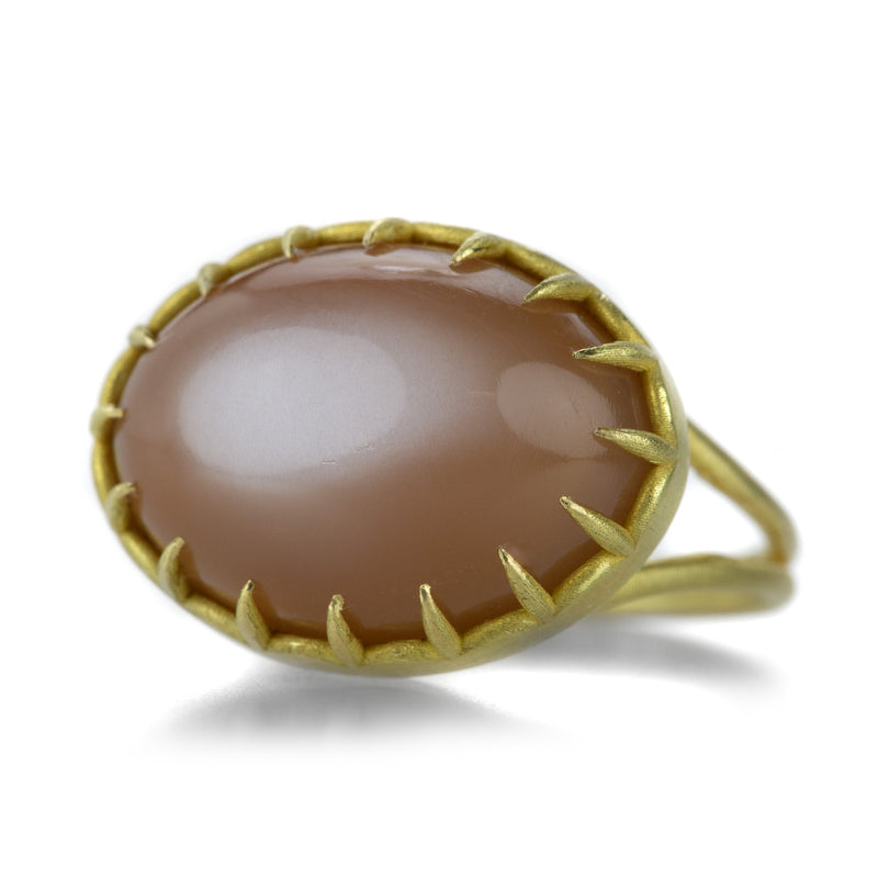 Rosanne Pugliese Chocolate Moonstone Cabochon Ring | Quadrum Gallery