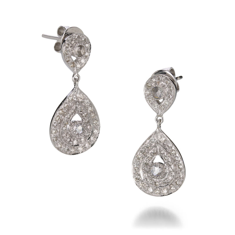 Sethi Couture Rose Cut Diamond Drop Earrings | Quadrum Gallery