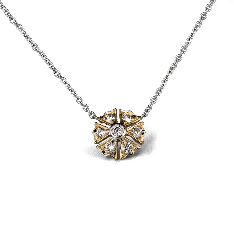 Sethi Couture Diamond Flower Necklace | Quadrum Gallery
