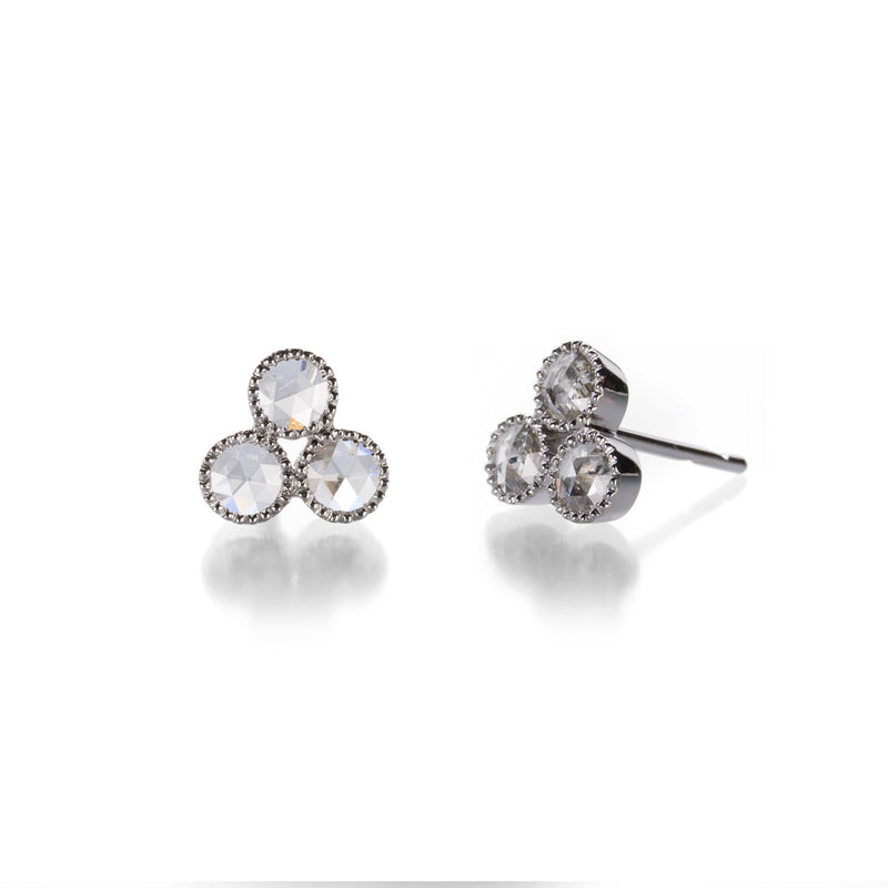 Sethi Couture Three Diamond Stud Earring | Quadrum Gallery