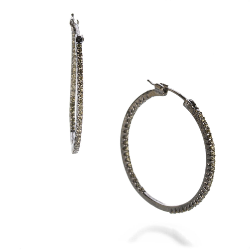 Sethi Couture Green Diamond Hoop Earrings | Quadrum Gallery