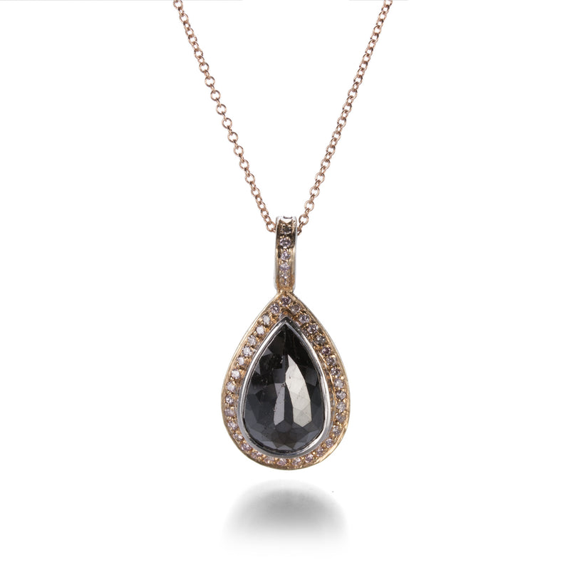 Sethi Couture Pear Black Diamond Necklace | Quadrum Gallery
